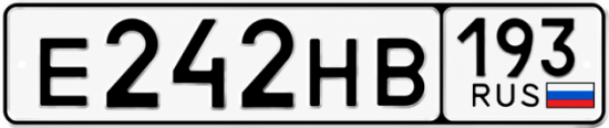 Красивый номер на авто Е242НВ 193