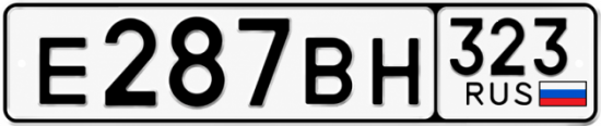 Красивый номер на авто Е287ВН 323