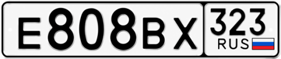 Красивый номер на авто Е808ВХ 323