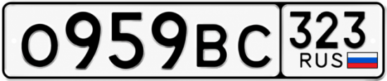 Красивый номер на авто О959ВС 323
